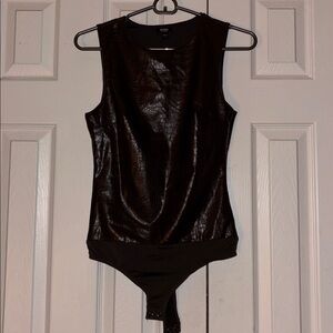 Express Chocolate Croc Embossed Bodysuit
